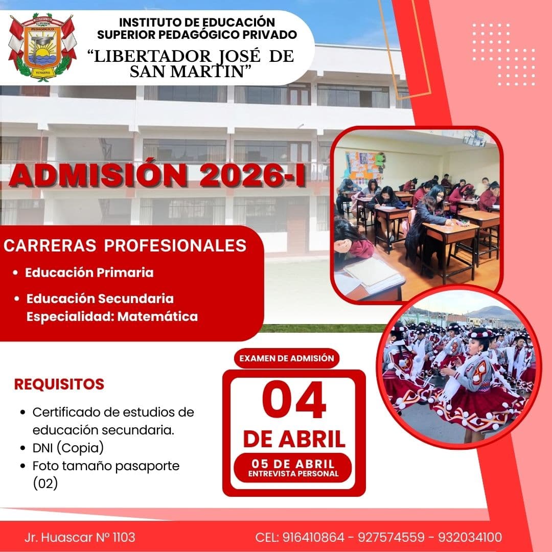 Proceso de admisión 2026